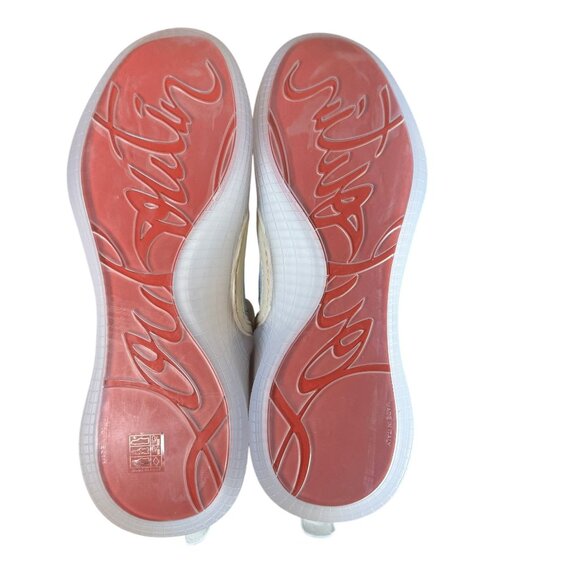 Christian Louboutin Men's Arpoador Flat Sneaker Zinc Bianco Size EU 44 US 11 - Picture 9 of 11